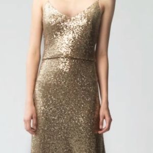 Jenny Yoo Jules Dress Glam Gold NWT Size 6